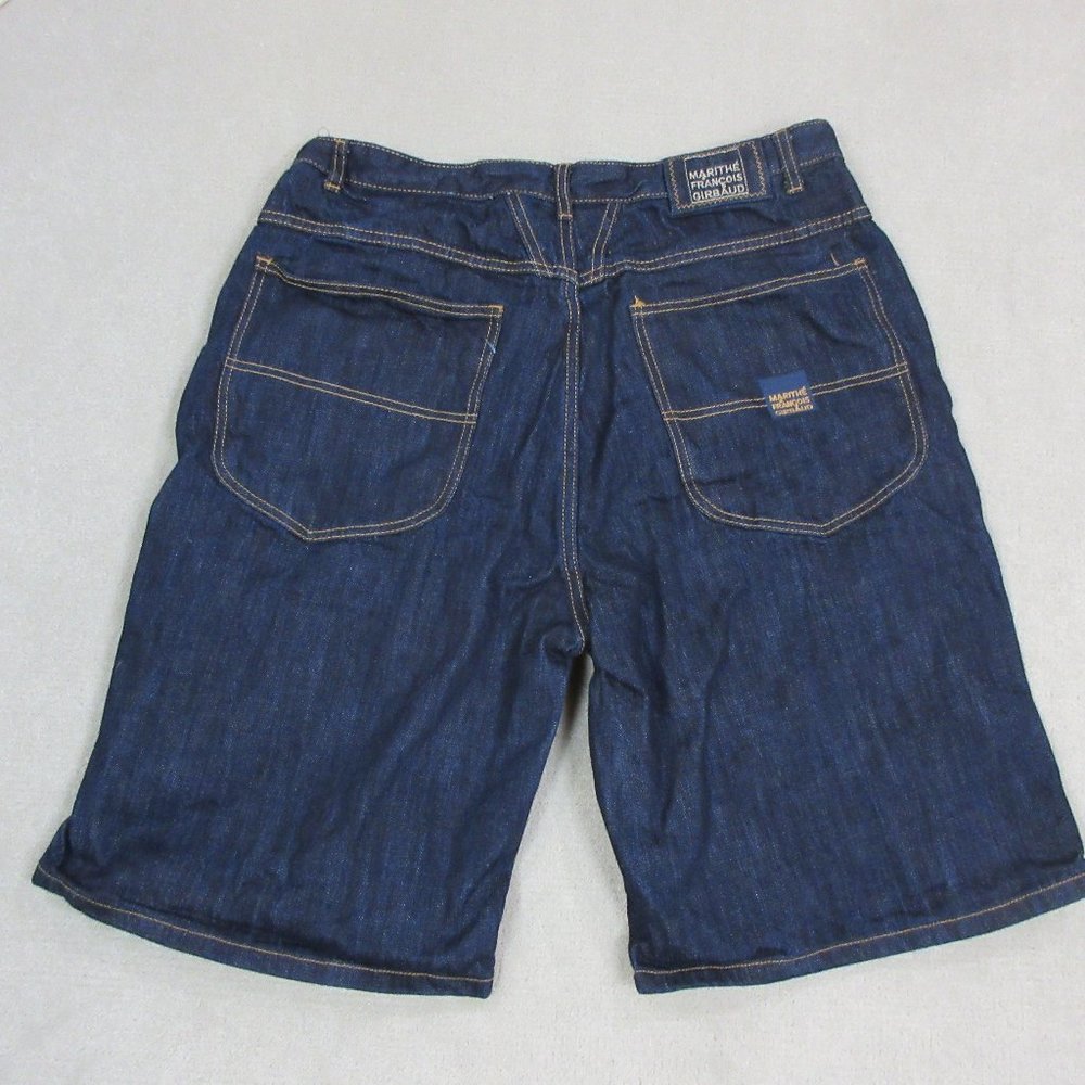 Marithe Francois Girbaud Shorts Mens 38 Denim Jean Blue Baggy Hip Hop Y2K VTG